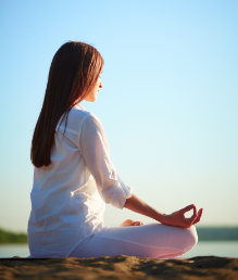Neha doing Meditation
